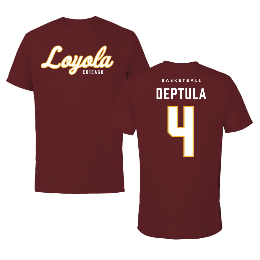 Loyola University-Chicago Basketball Maroon Loyola Tee - #4 Audrey Deptula