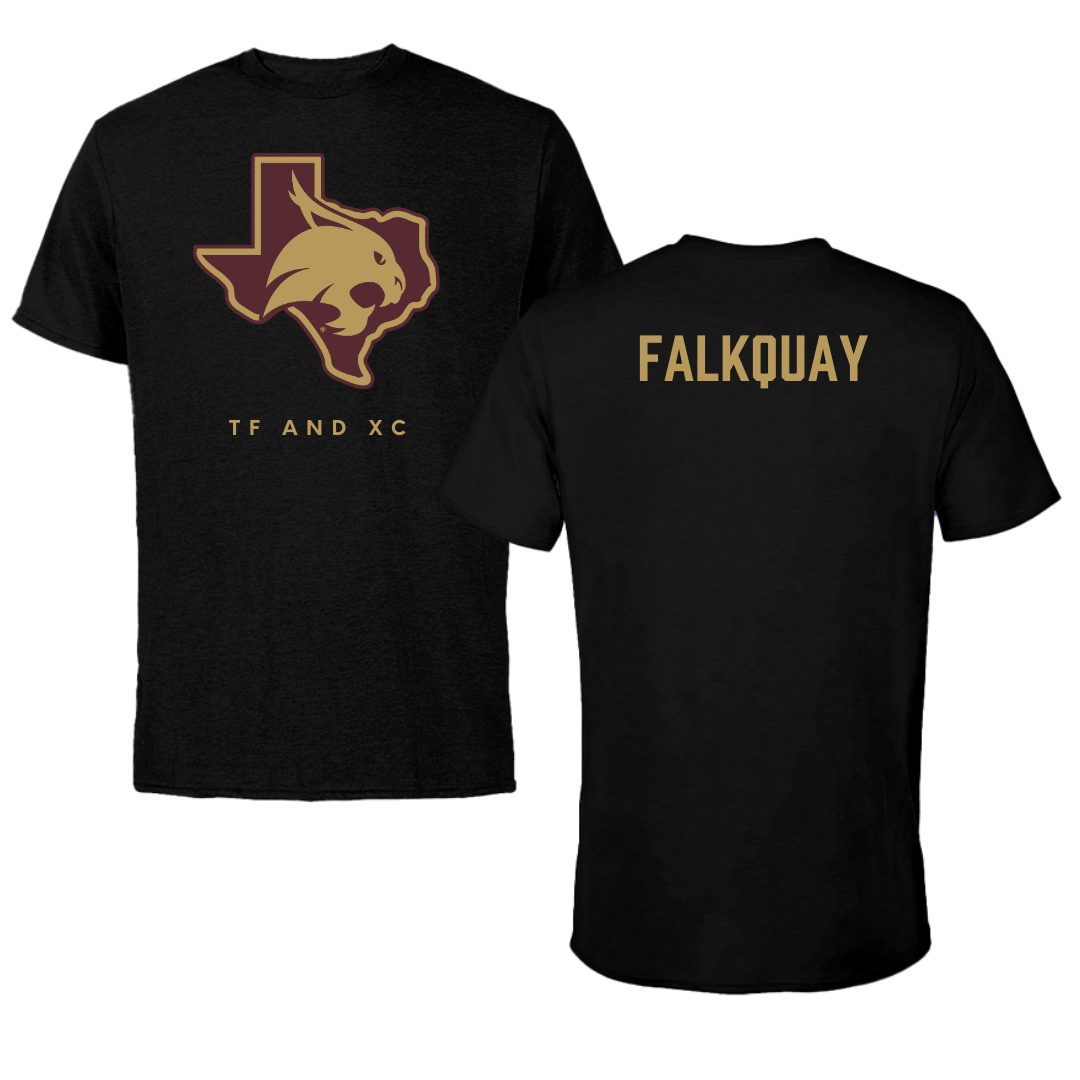 Texas State University TF and XC Black Performance Tee - Makhi Falkquay