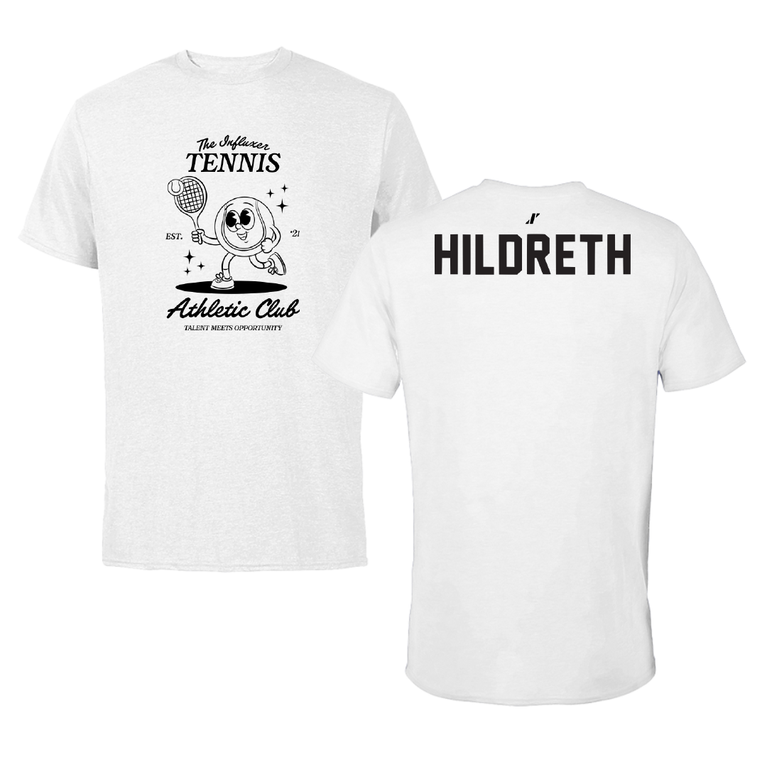 Tennis White Influxer Athletic Club Tee - Alexandra Hildreth