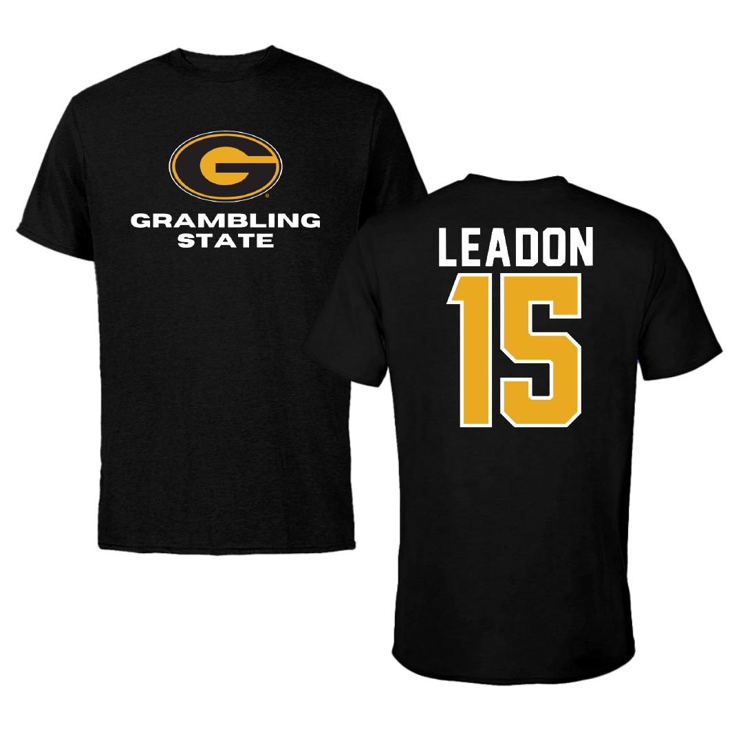Grambling State University Softball Black Performance Tee - #15 Tavia Leadon