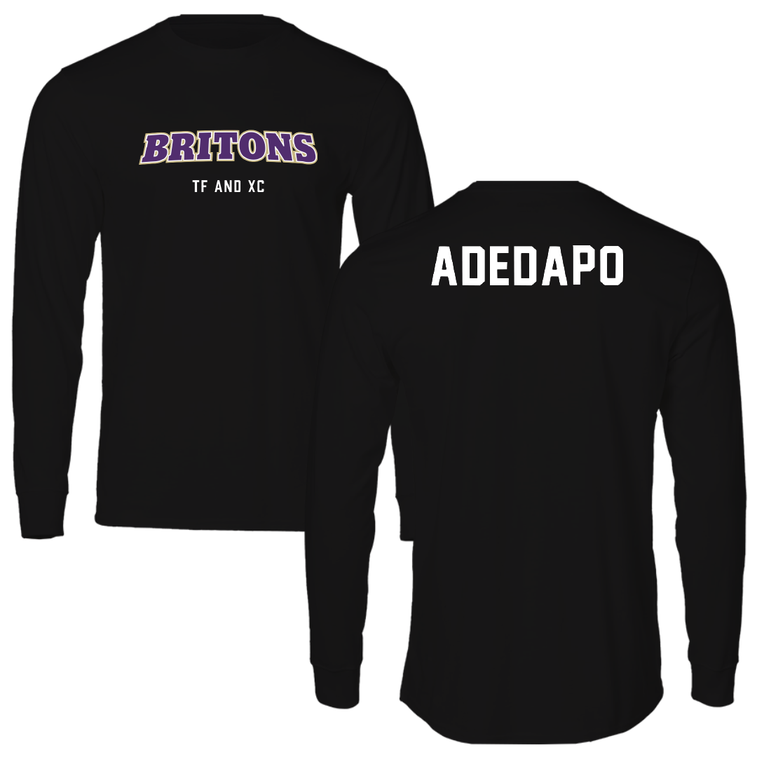 Albion College TF and XC Black Performance Long Sleeve - KingDavid Adedapo