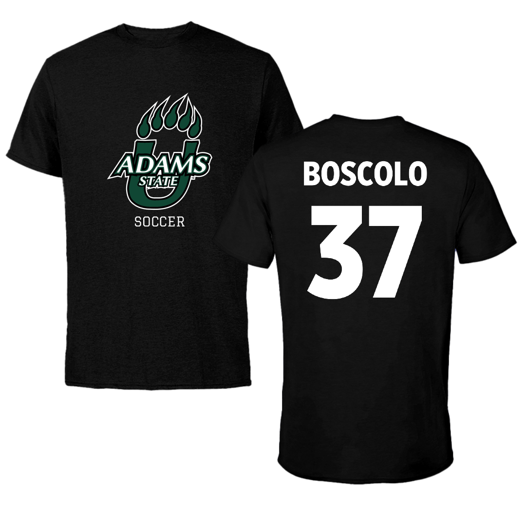Adams State University Soccer Black State Performance Tee - #37 Francesco Boscolo