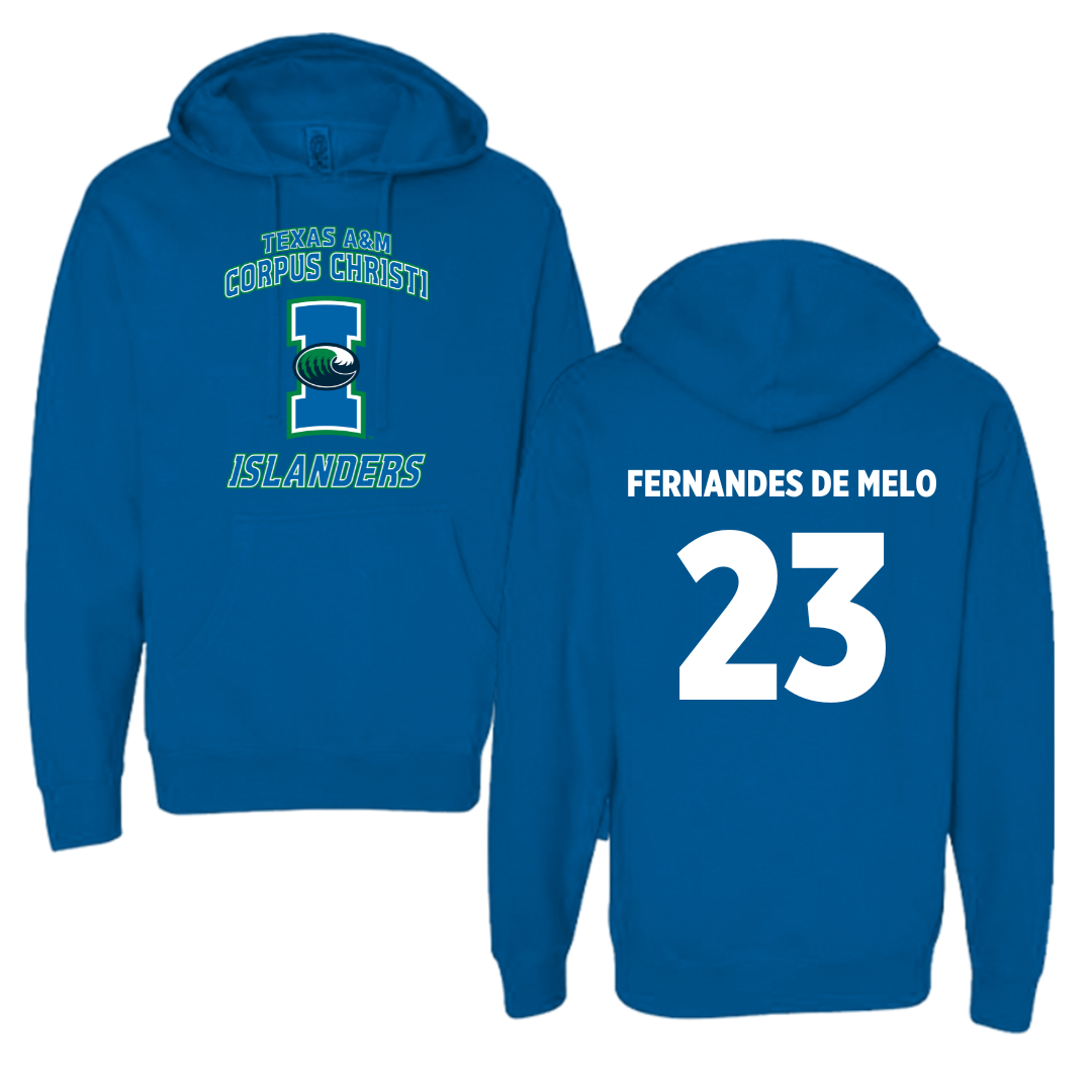 Texas A&M University-Corpus Christi Beach Volleyball Blue Hoodie - #23 Maria Fernandes De Melo