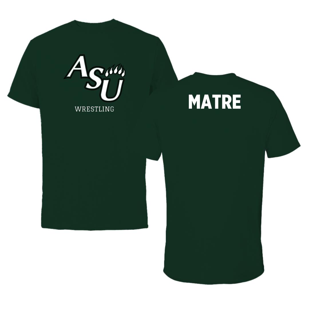 Adams State University Wrestling Green Performance Tee - Wesley Matre