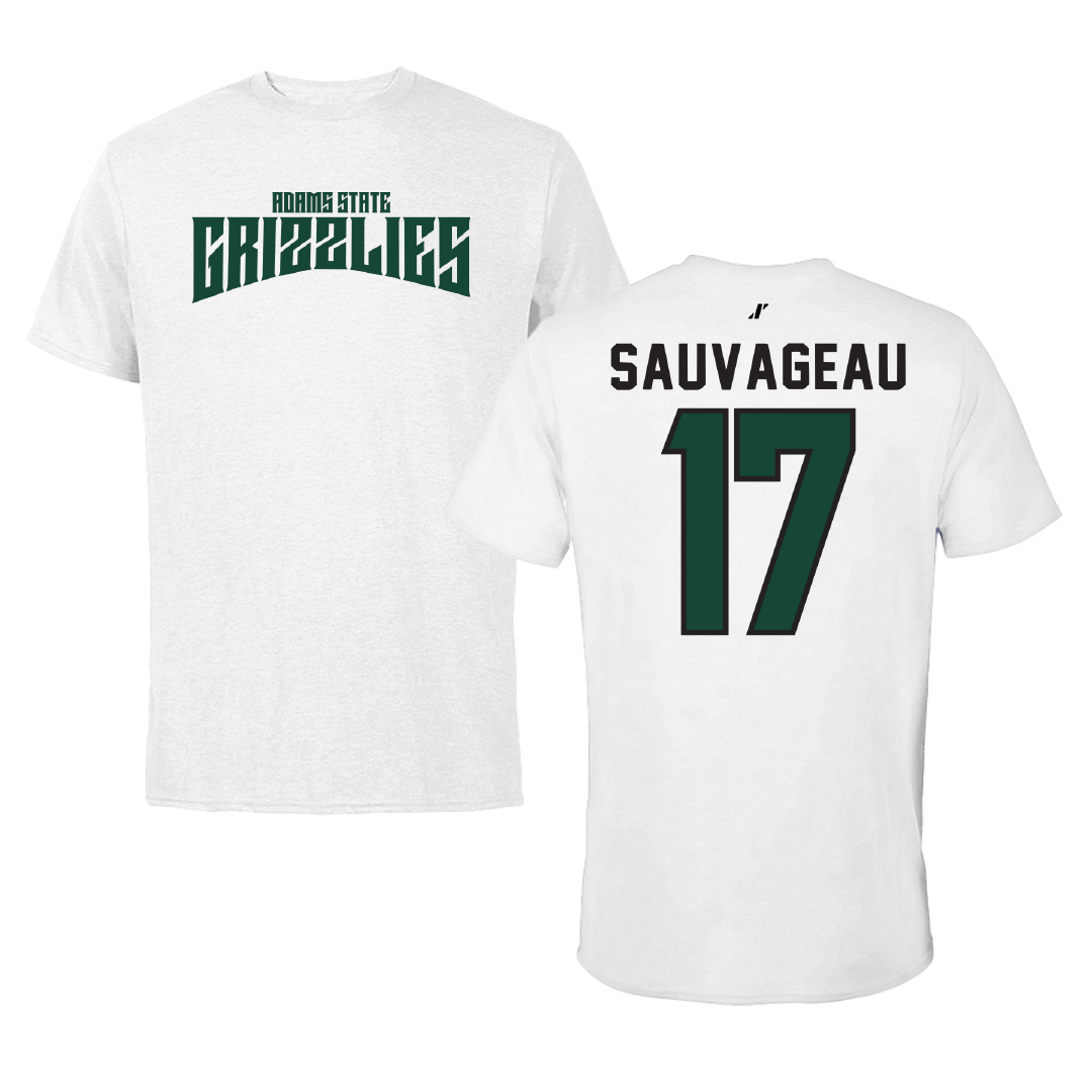 Adams State University Softball White Classic Tee - #17 Emily Sauvageau