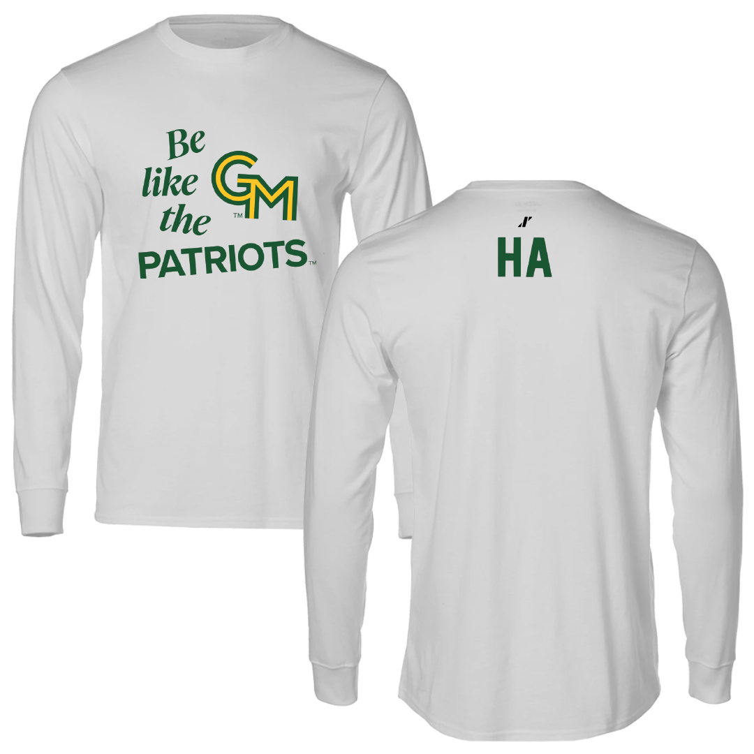George Mason University Tennis Light Gray Be Like Us Long Sleeve - Dustin Ha