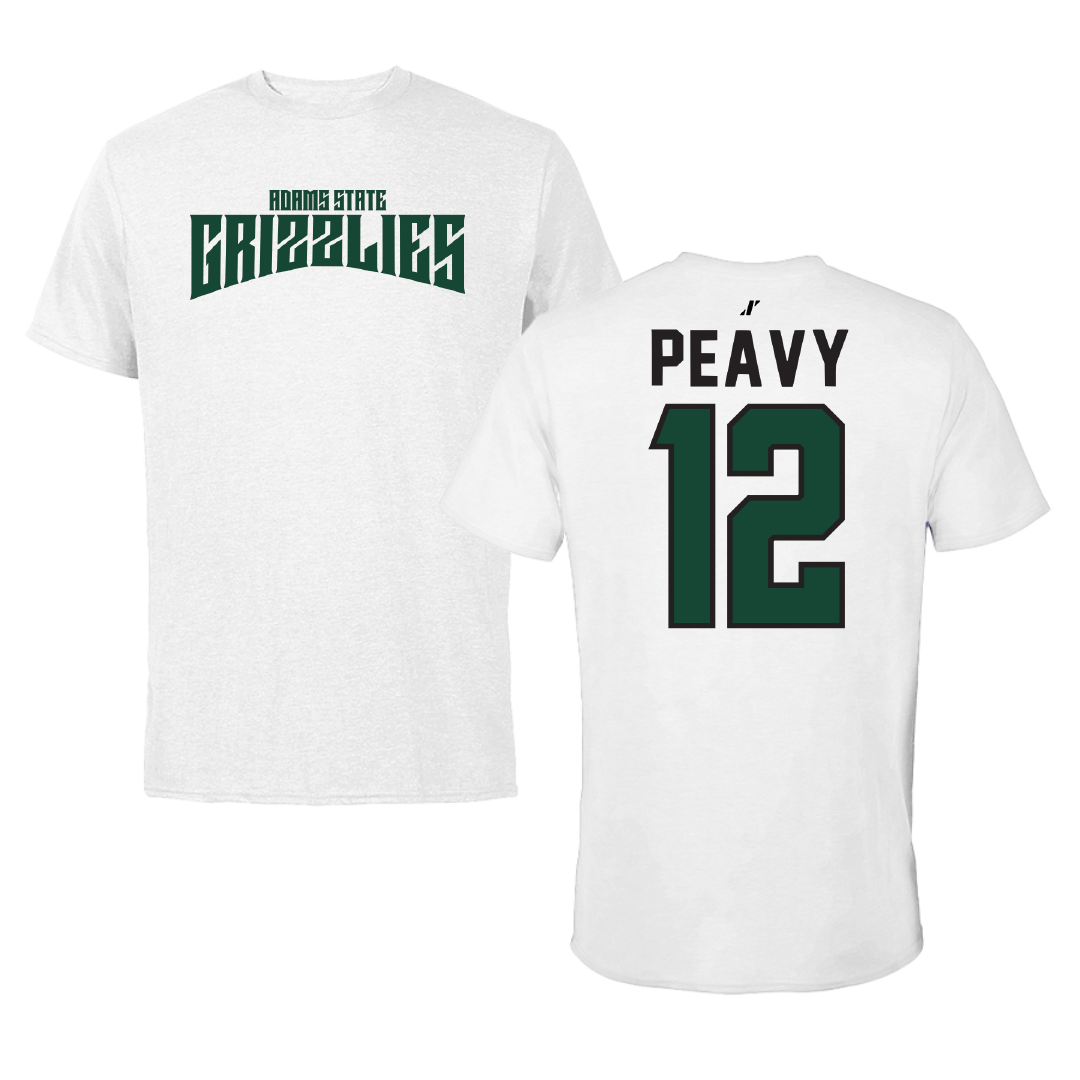 Adams State University Basketball White Classic Tee - #12 Daisha Peavy