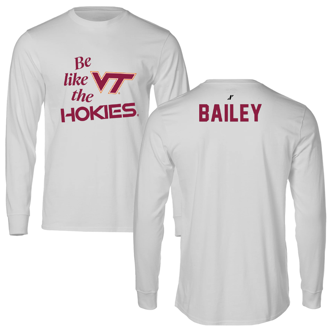 Virginia Tech Dance Light Gray Be Like Us Performance Long Sleeve - Erin Bailey