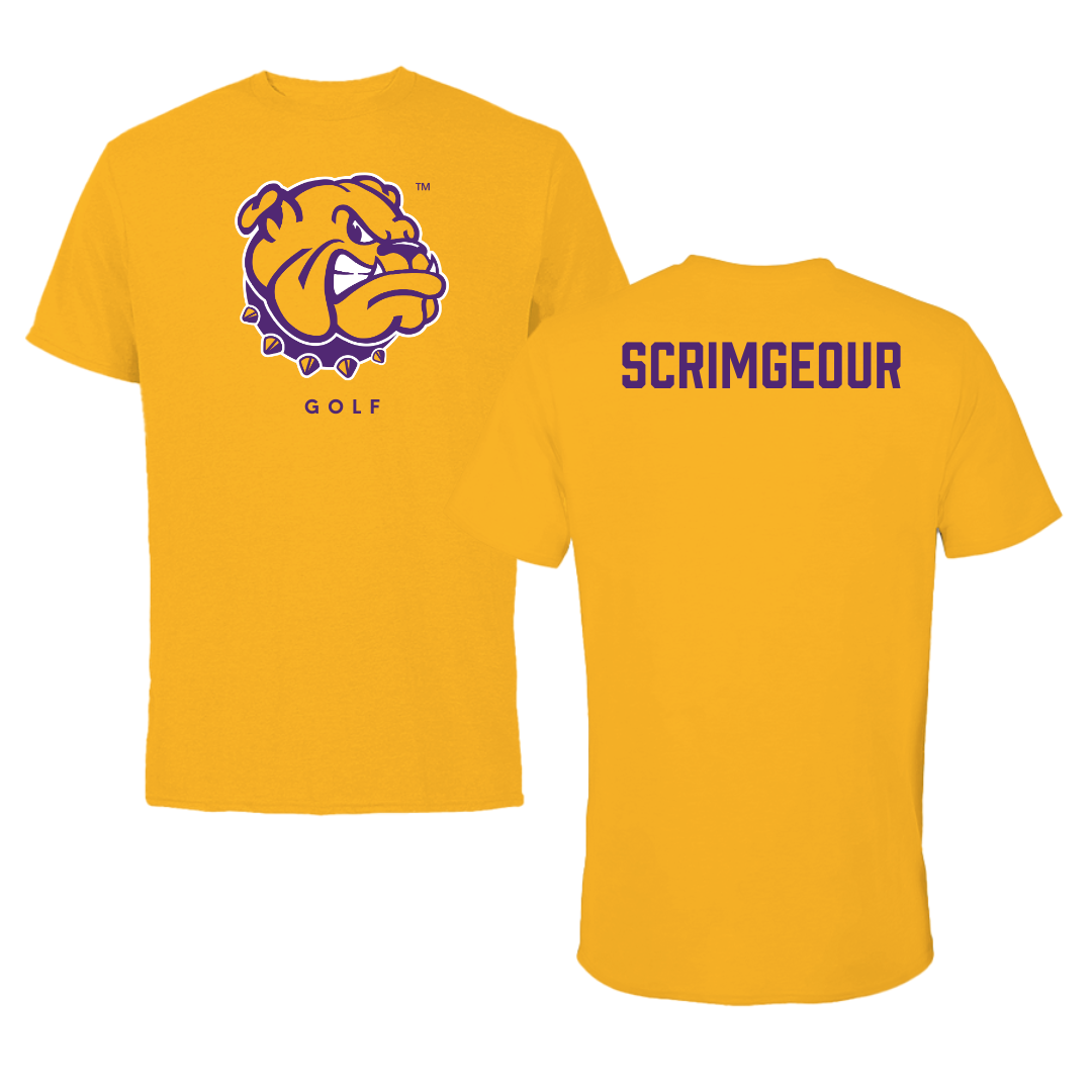 Western Illinois University Golf Gold Performance Tee - Mia Scrimgeour