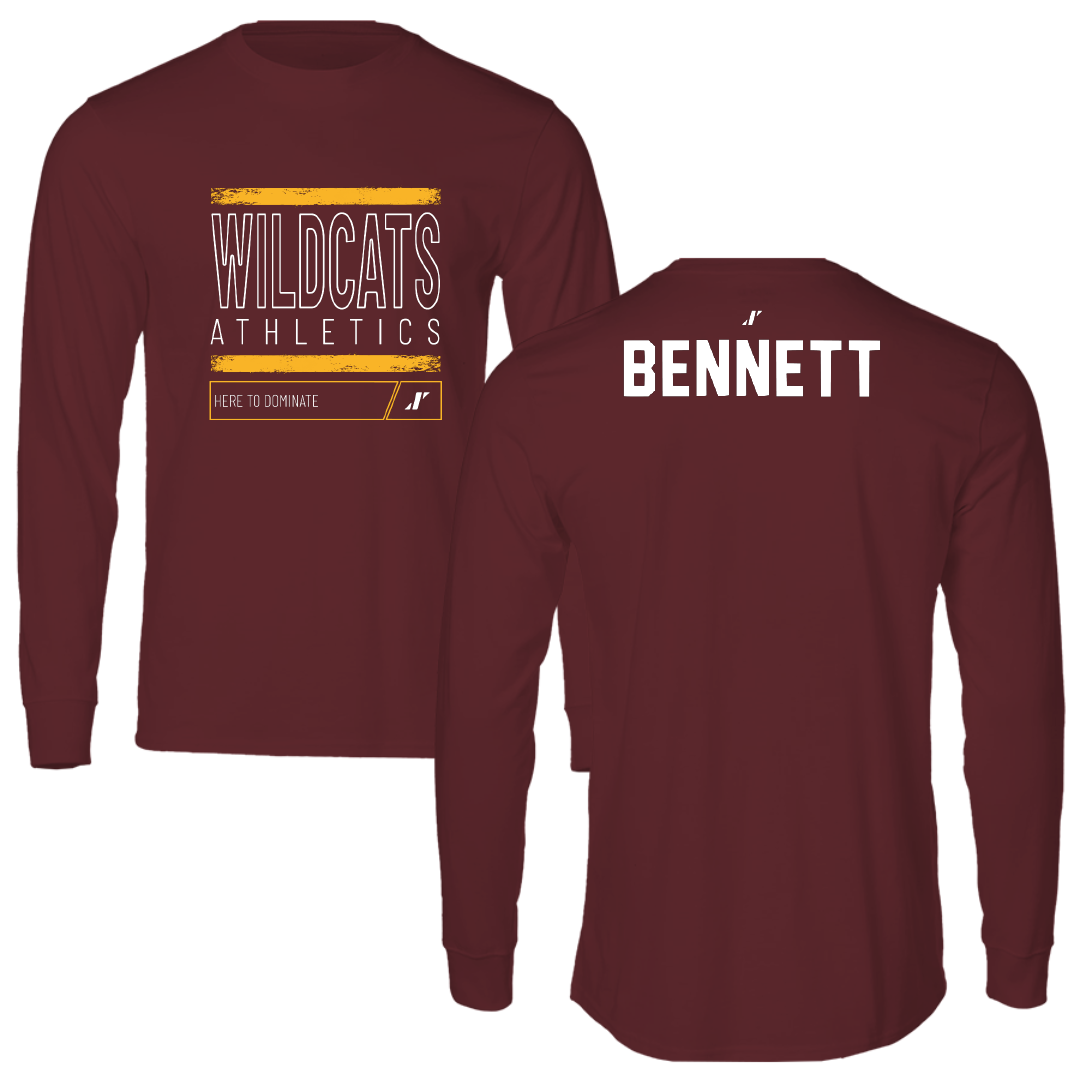 Bethune-Cookman University TF and XC Maroon Dominate Performance Long Sleeve - Montrael Bennett