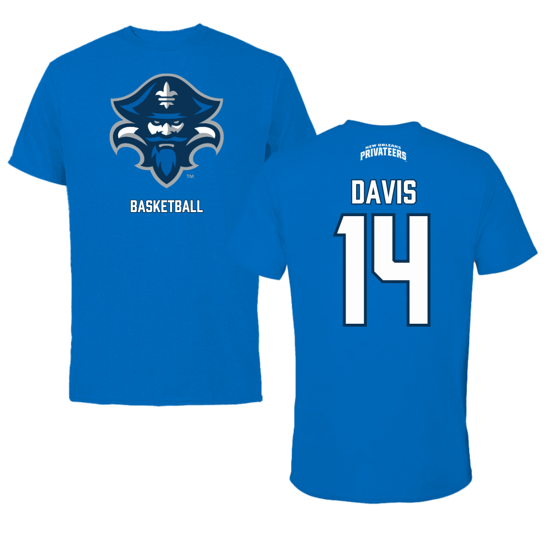 University of New Orleans Basketball Blue Mascot Performance Tee - #14 Kyla Davis