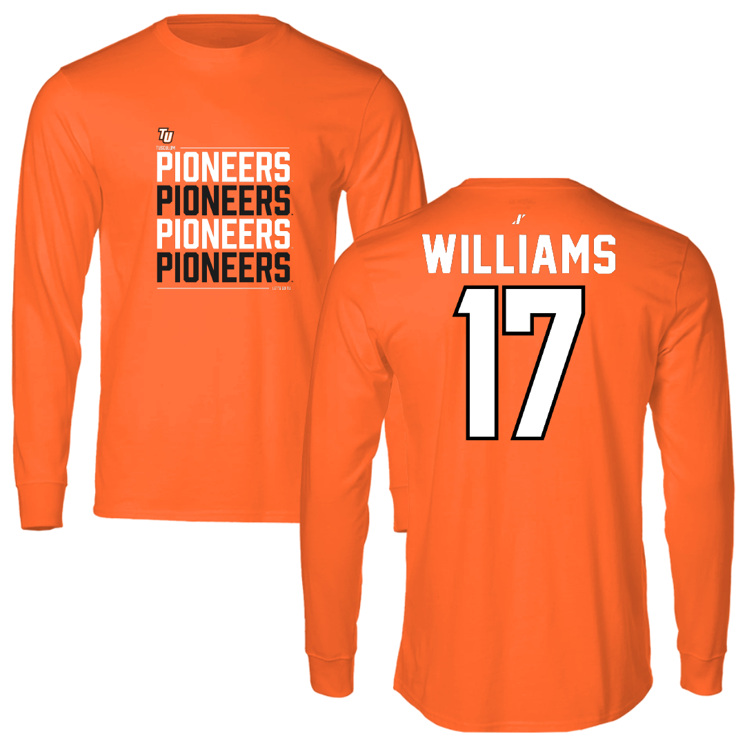 Tusculum University Volleyball Orange General Long Sleeve - #17 Britt Williams
