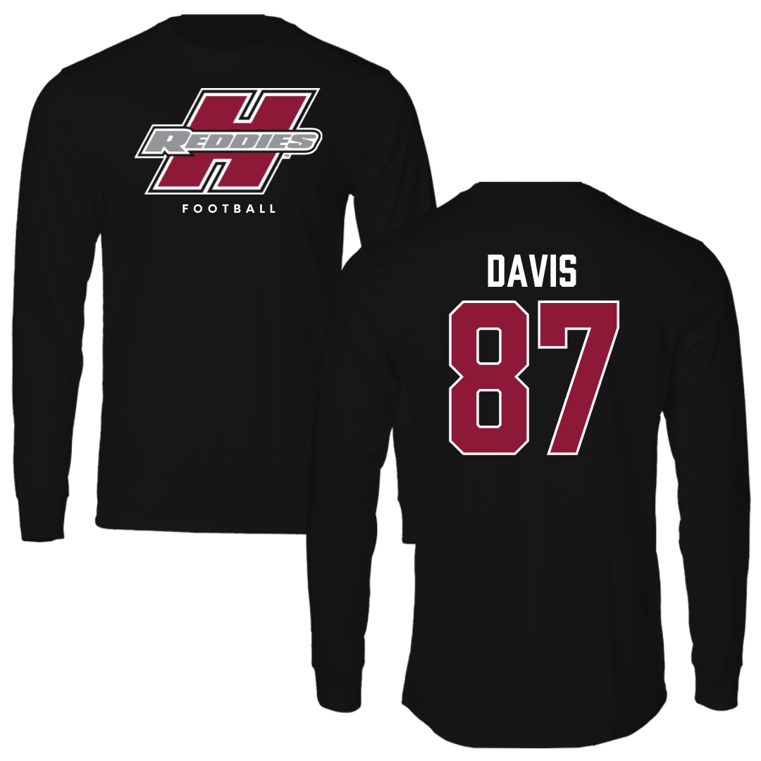 Henderson State University Football Black Performance Long Sleeve - #87 Cayden Davis
