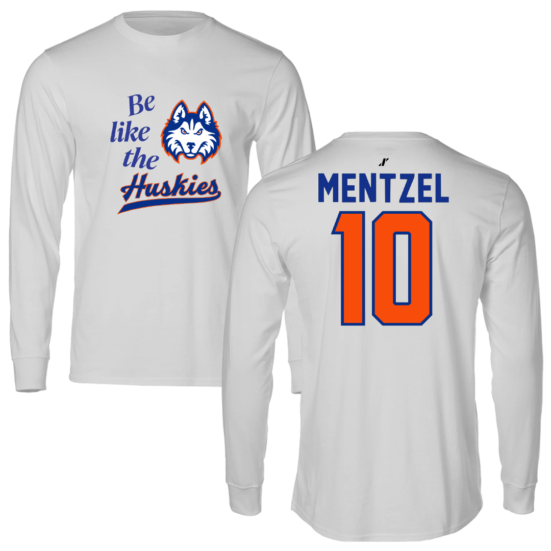 Houston Christian University Baseball Light Gray Be Like Us Long Sleeve - #10 Kyler Mentzel