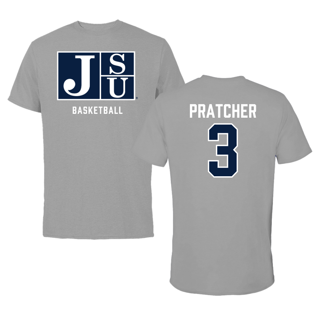 Jackson State University Basketball Gray Tee - #3 Mya Pratcher