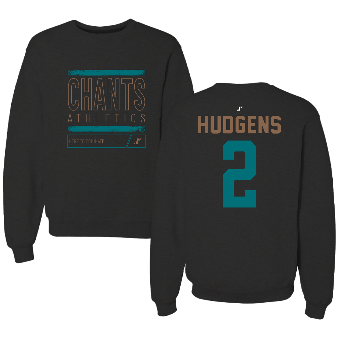 Coastal Carolina University Softball Black Dominate Crewneck - #2 Clara Hudgens