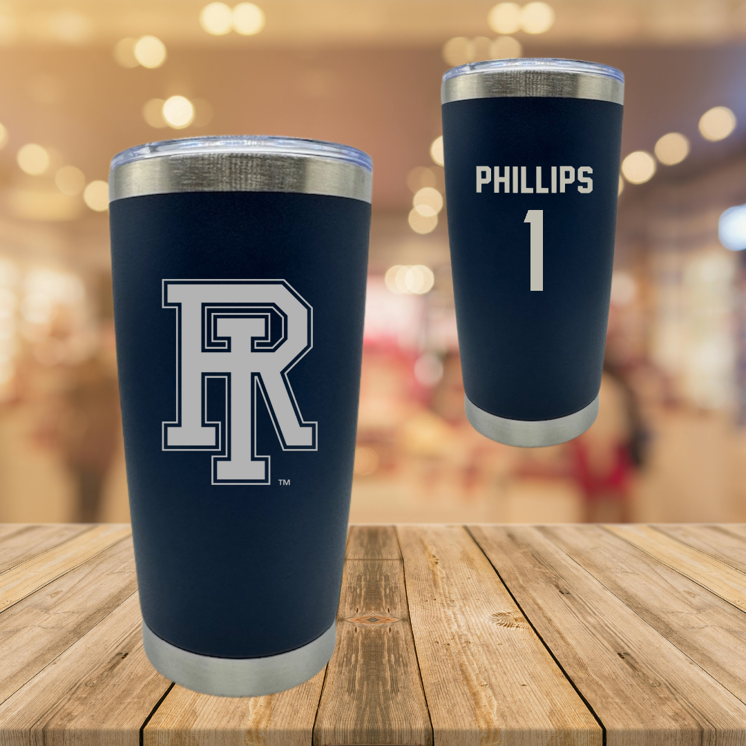 University of Rhode Island Basketball Navy Stainless Steel Tumbler - #1 Sophie Phillips
