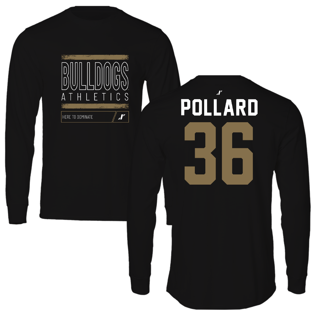 Bryant University Soccer Black Dominate Performance Long Sleeve - #36 Daimon Pollard