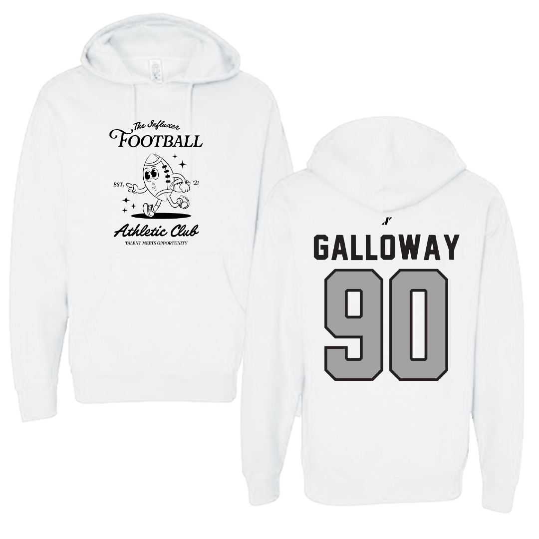 Football White Influxer Athletic Club Hoodie - #90 Greg Galloway