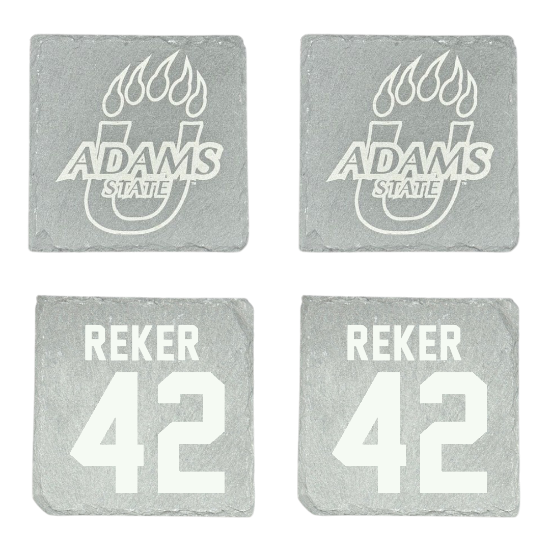 Adams State University Baseball Stone Coaster (4 Pack)  - #42 Seth Reker