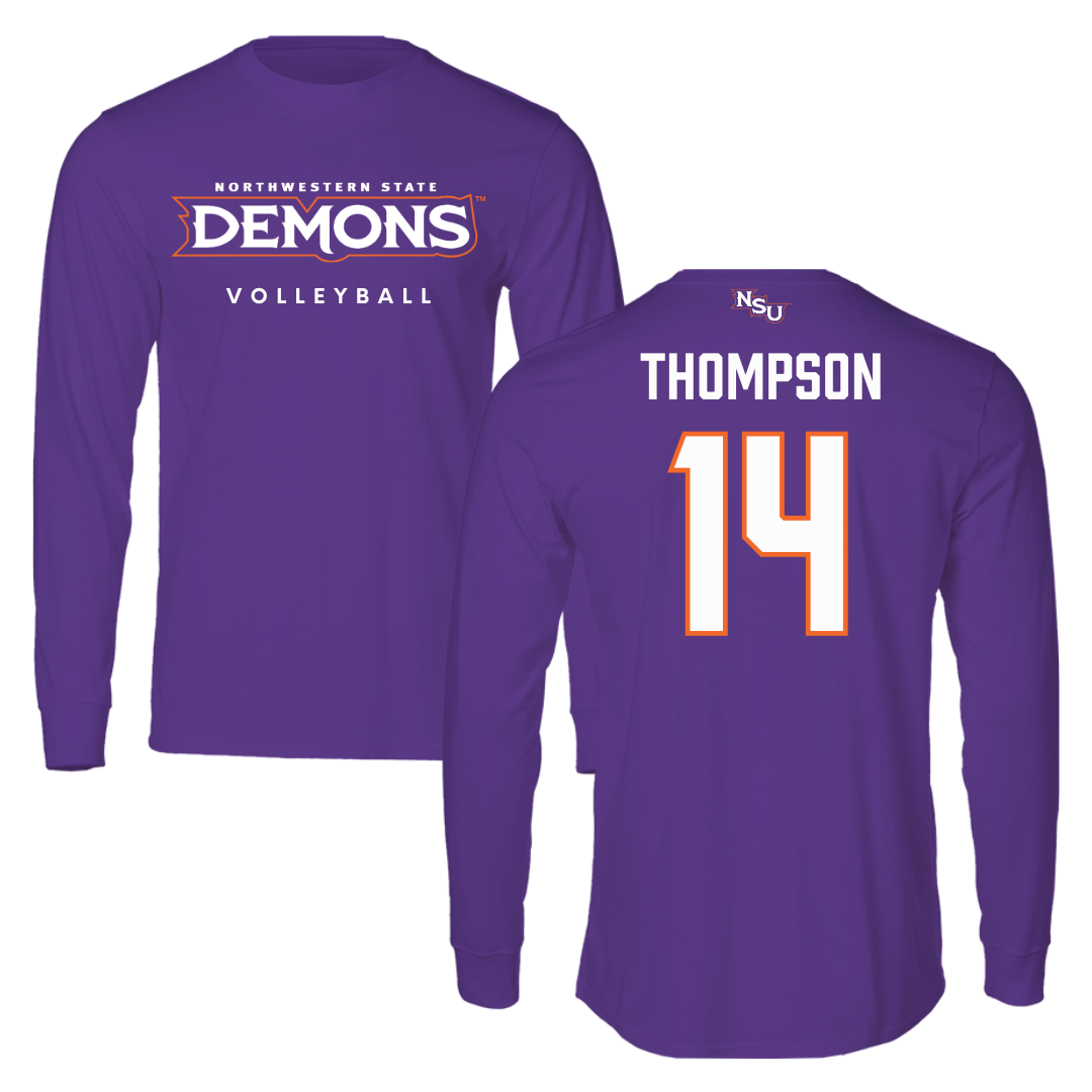 Northwestern State University Volleyball Purple Demons Long Sleeve - #14 Reaghan Thompson