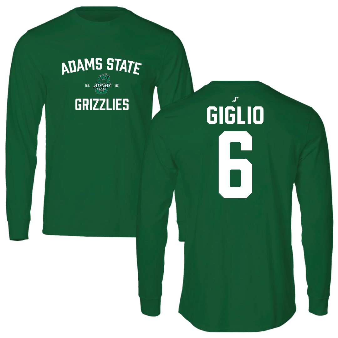 Adams State University Baseball Green General Long Sleeve - #6 Paul Giglio