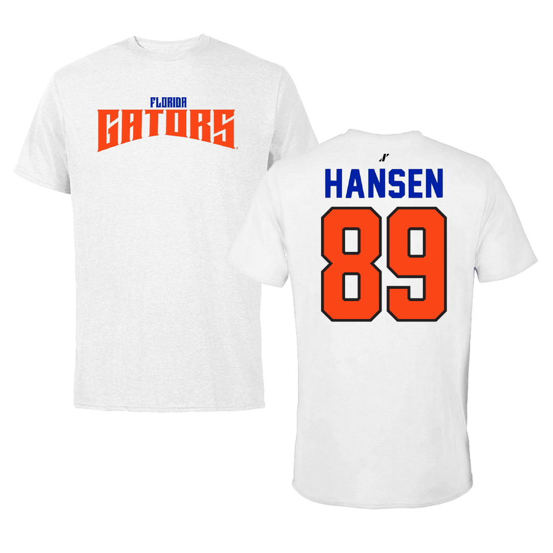 University of Florida Football White Classic Performance Tee - #89 Hayden Hansen