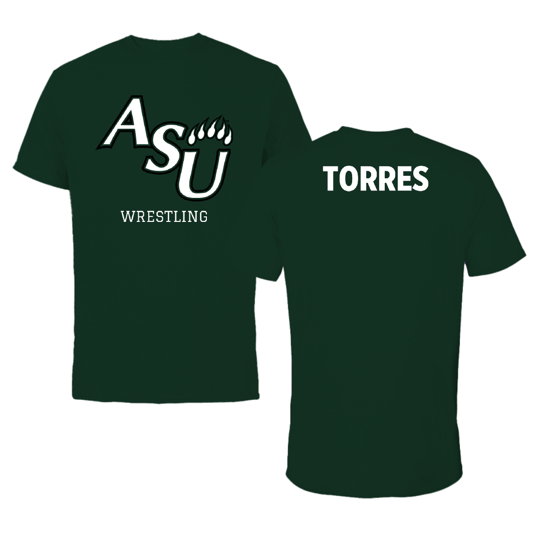 Adams State University Wrestling Forest Green Performance Tee - Noah Torres