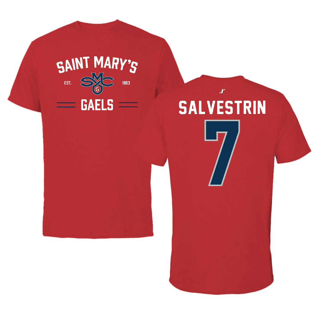 Saint Mary's College of California Soccer Red General Performance Tee - #7 Tessa Salvestrin