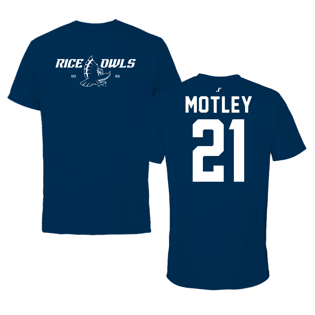 Rice University Baseball Navy General Tee - #21 Tobias Motley