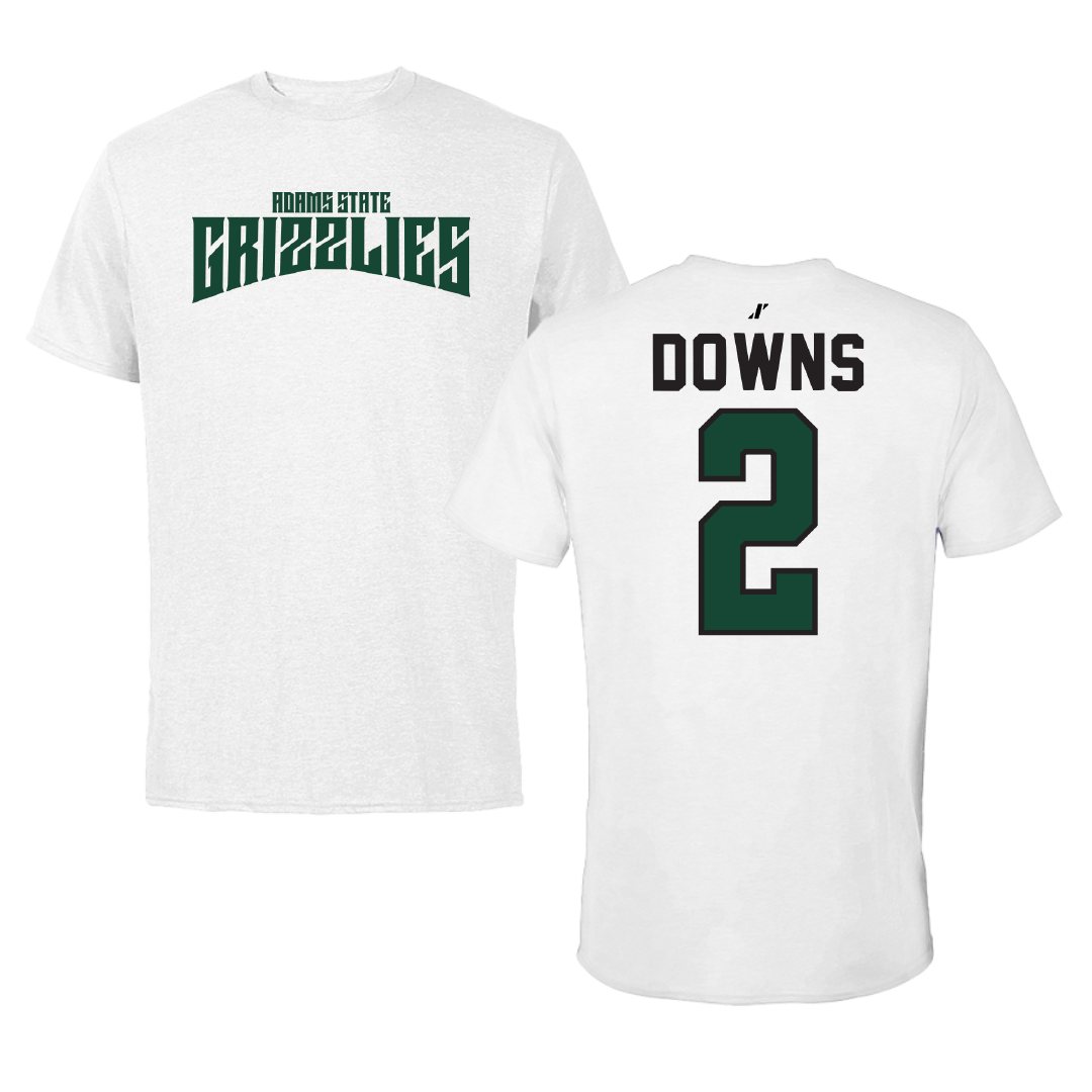 Adams State University Baseball White Classic Tee - #2 Ryan Downs