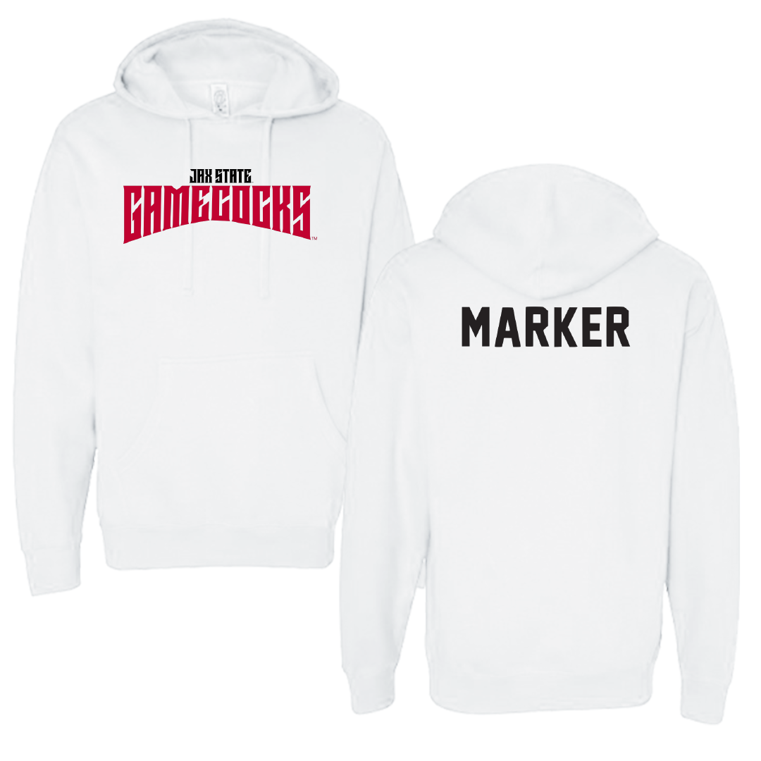 Jacksonville State University TF and XC White Classics Hoodie - Kaden Marker