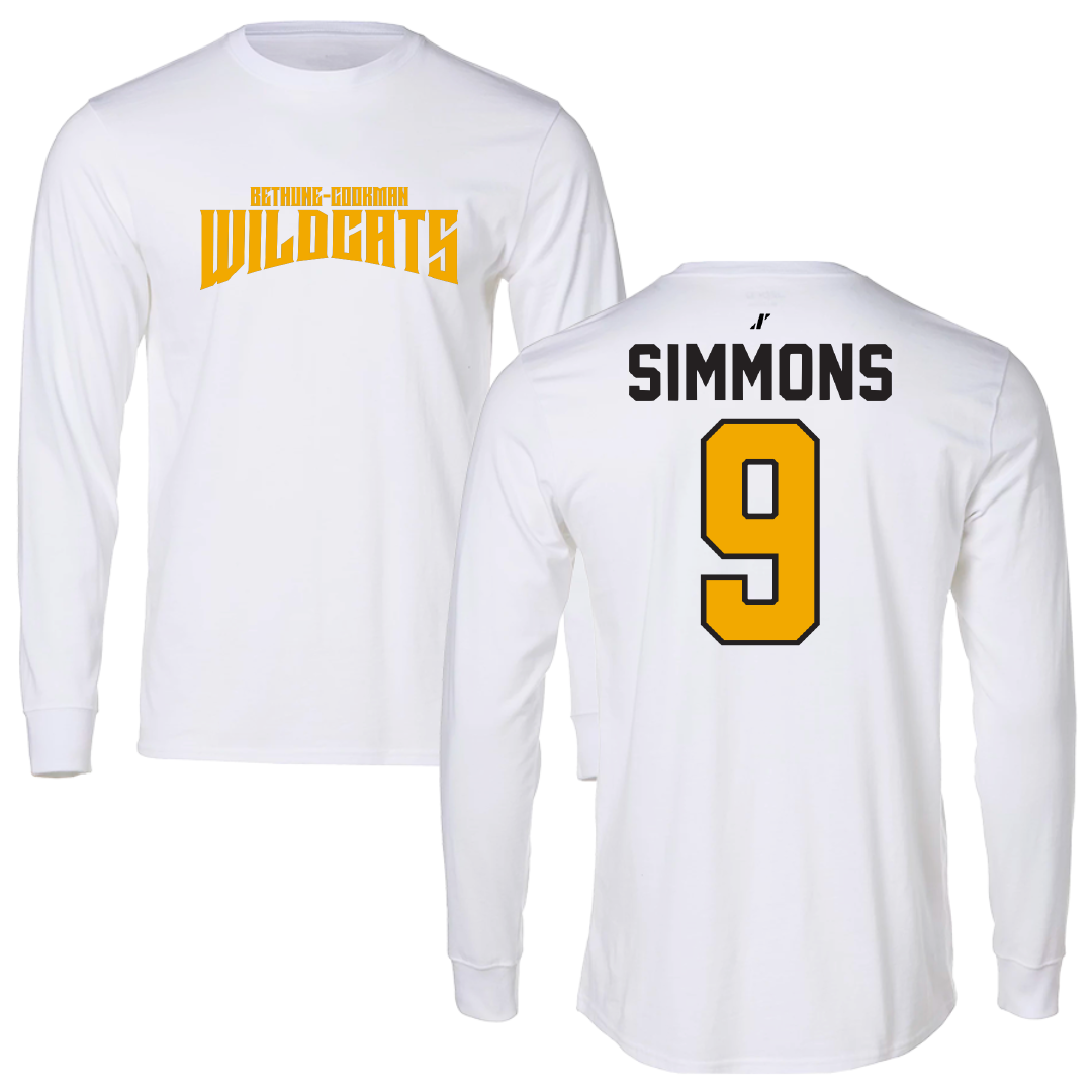 Bethune-Cookman University Volleyball White Classic Long Sleeve - #9 AJ Simmons