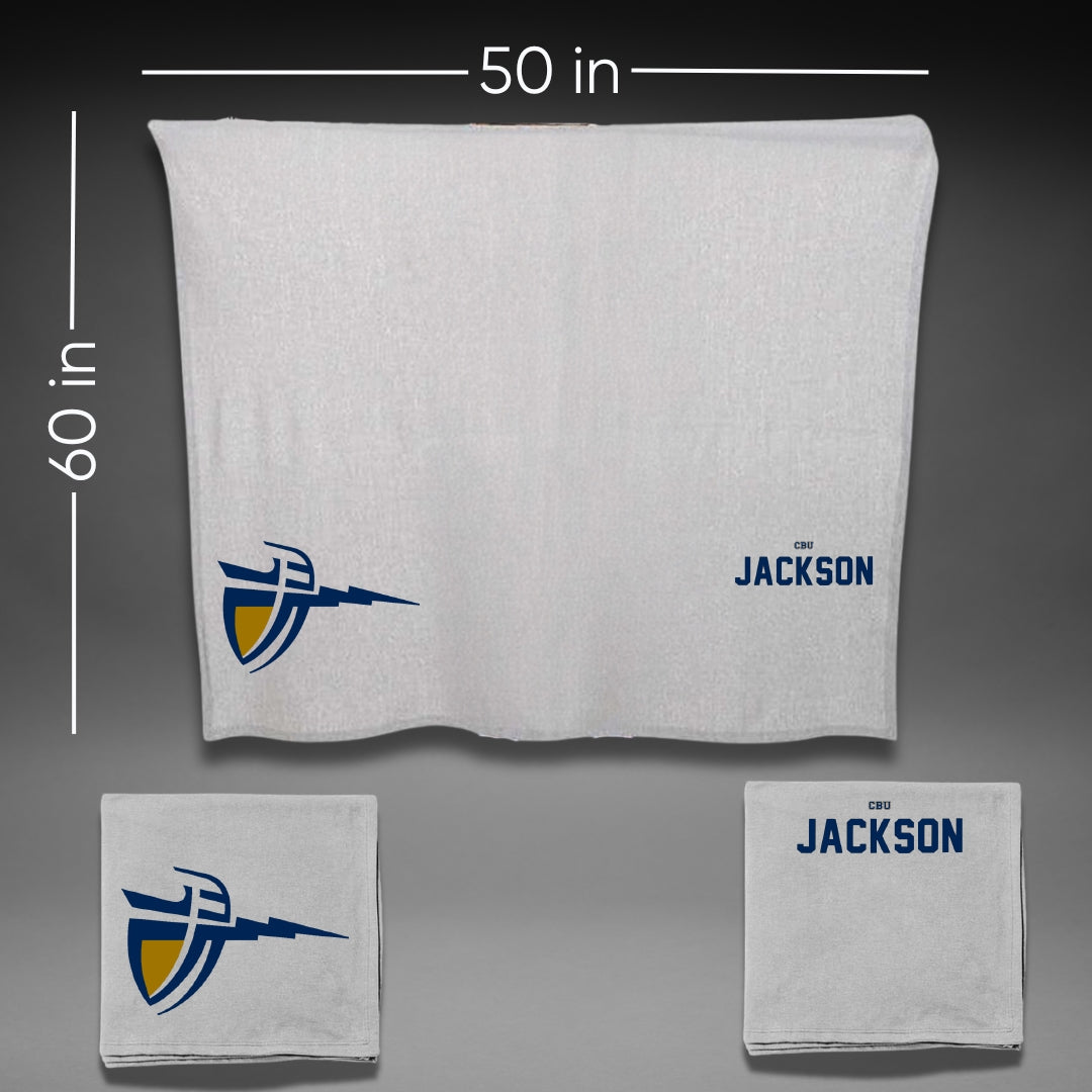 California Baptist University Cheer Gray Blanket - Mia Jackson