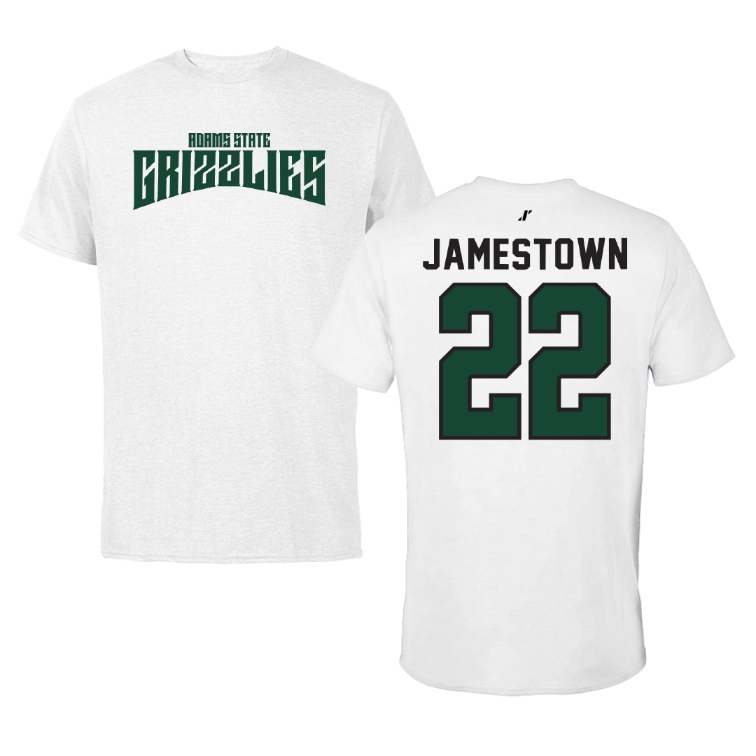 Adams State University Basketball White Classic Tee - #22 Tajaun Jamestown