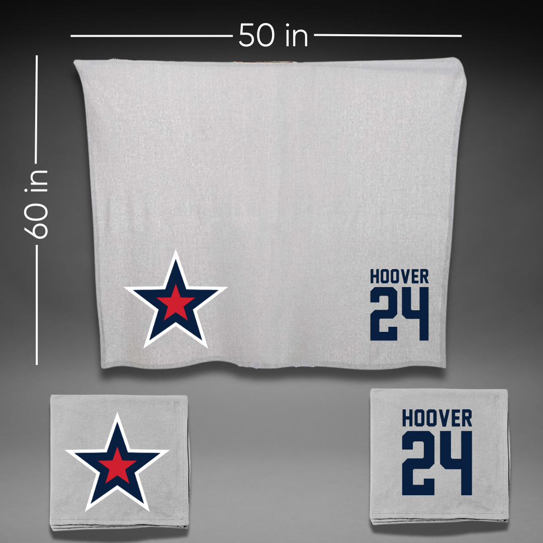 Robert Morris University Softball Gray Blanket - #24 Mackenzie Hoover