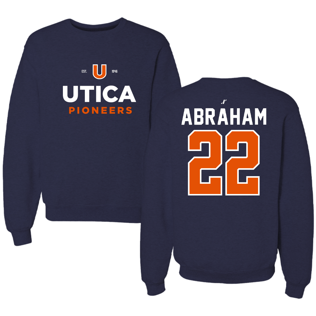 Utica University Basketball Navy General Crewneck - #22 Kendall Abraham