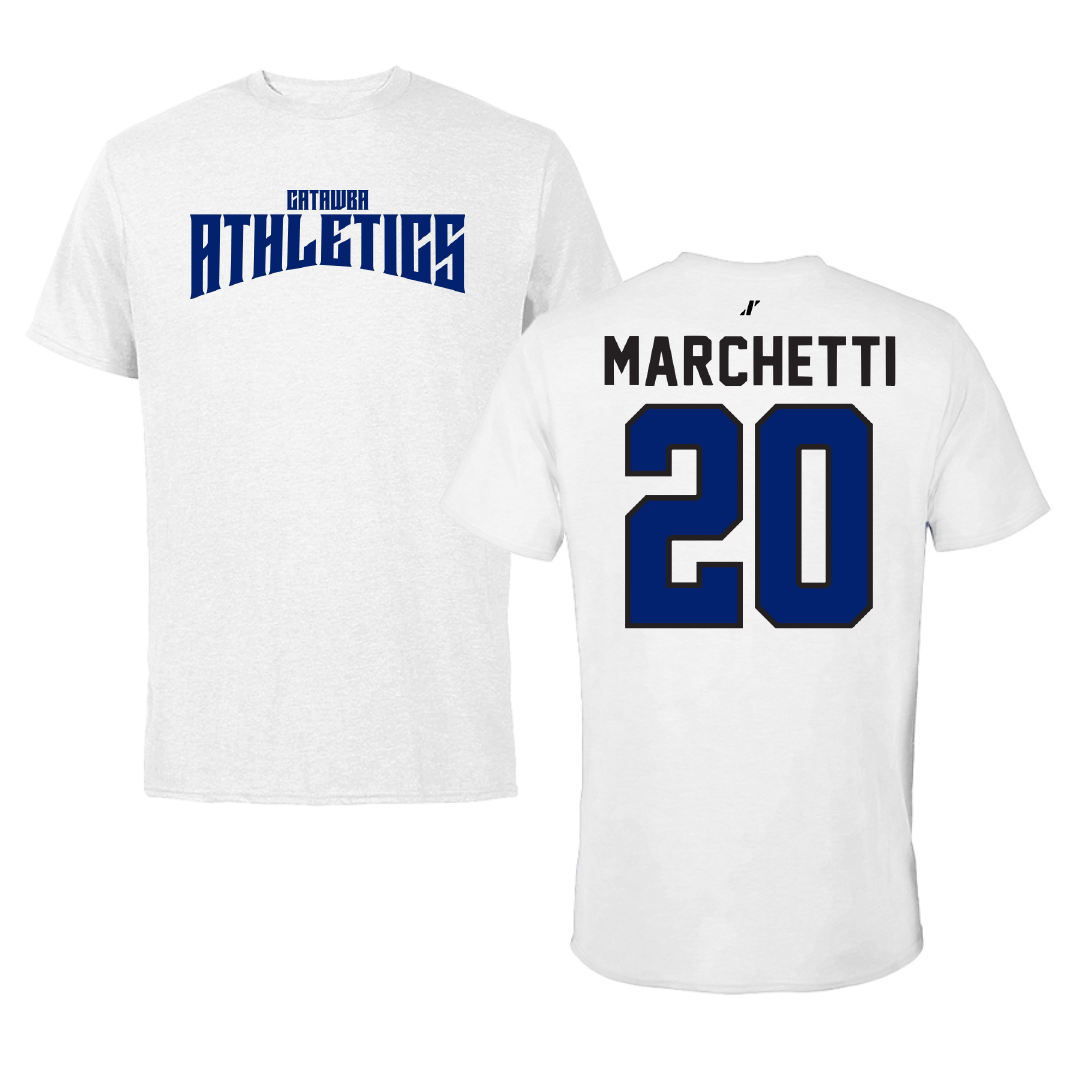 Catawba College Lacrosse White Classic Tee - #20 Meredith Marchetti