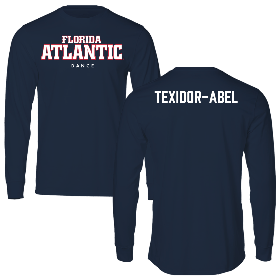 Florida Atlantic University Dance Navy Block Performance Long Sleeve - Alex Texidor-Abel