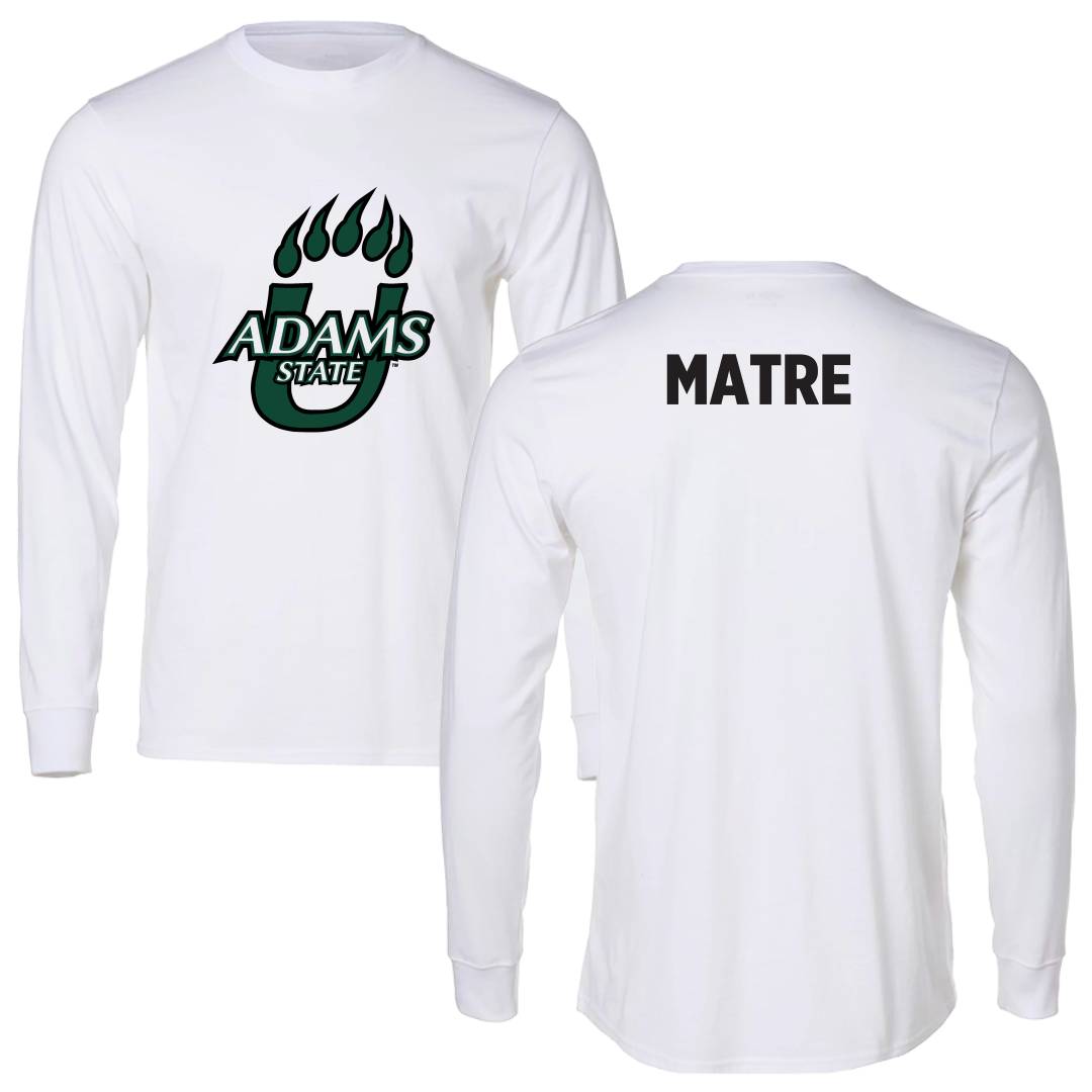 Adams State University Wrestling White Long Sleeve - Wesley Matre