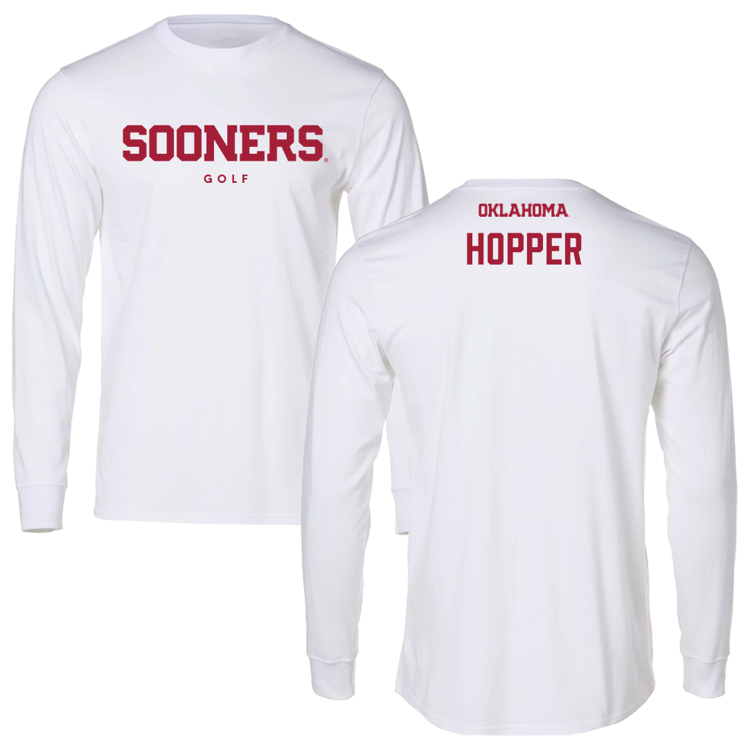 University of Oklahoma Golf White Sooners Performance Long Sleeve - Jake Hopper