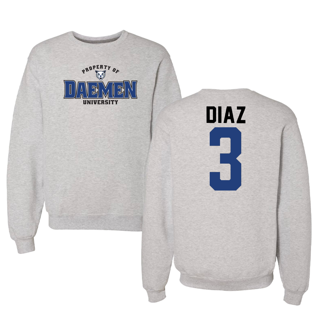 Daemen University Soccer Gray Crewneck - #3 Alyssa Diaz