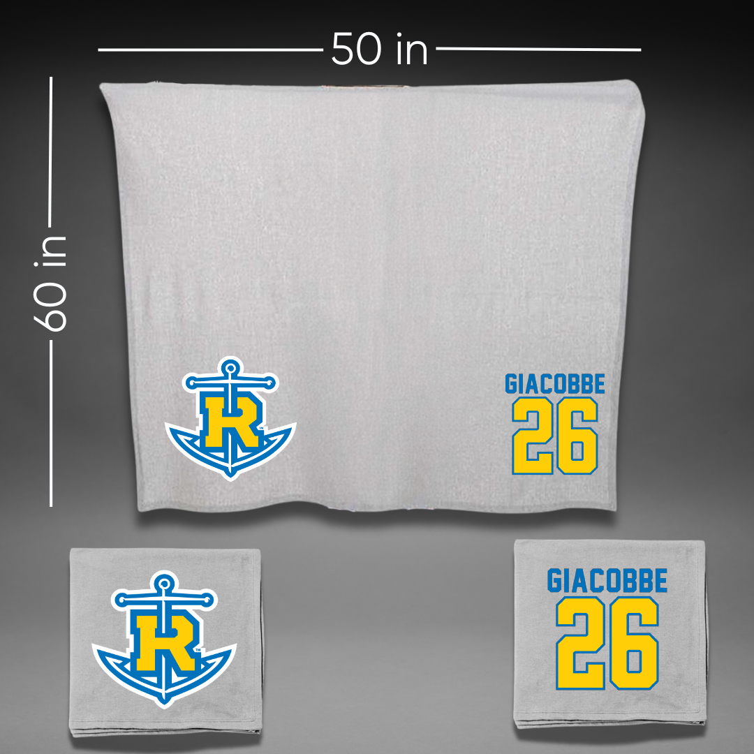 Rollins College Lacrosse Gray Blanket - #26 Dean Giacobbe