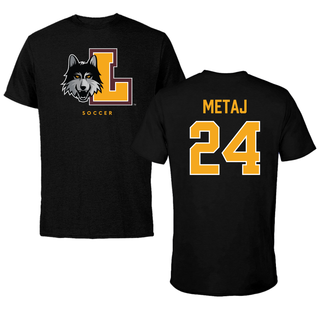Loyola University-Chicago Soccer Black Mascot Performance Tee - #24 Ava Metaj