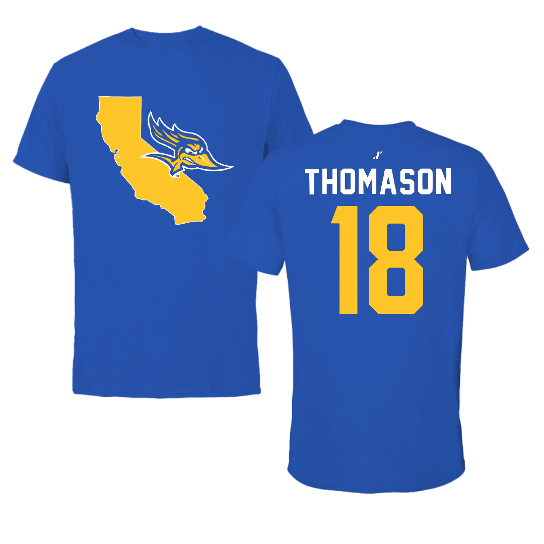 California State University-Bakersfield Baseball Blue State Tee - #18 Austin Thomason