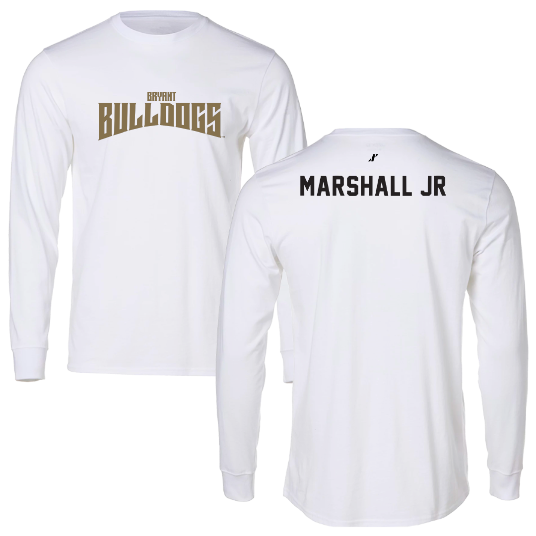 Bryant University TF and XC White Classic Performance Long Sleeve - Mike Marshall Jr