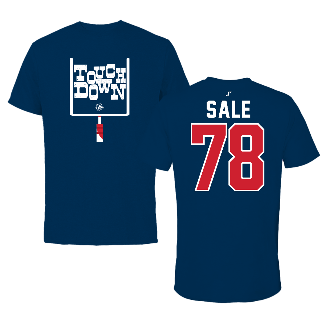 Colorado State University-Pueblo Football Navy Touchdown Tee - #78 Aisea Sale