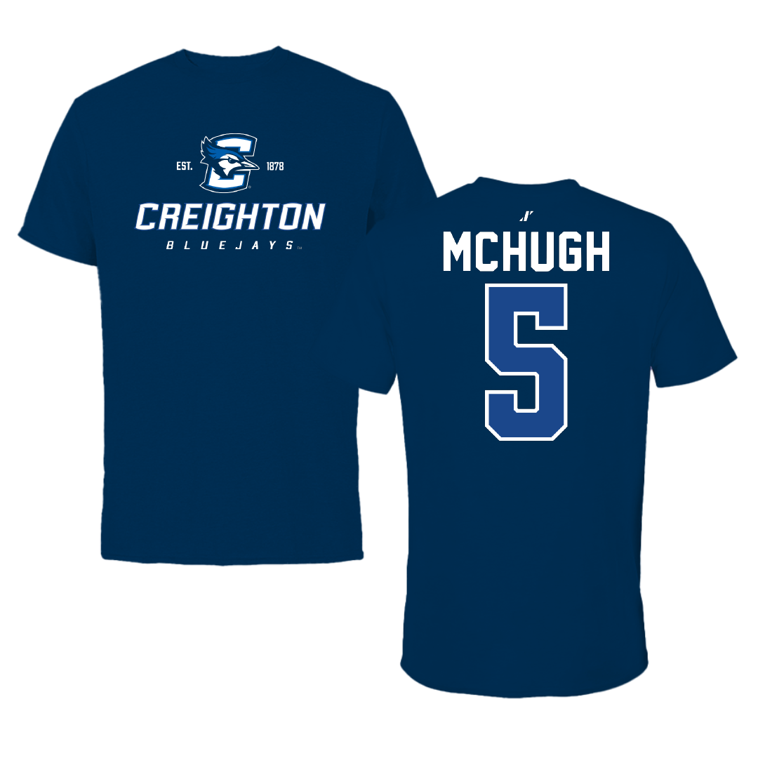 Creighton University Baseball Navy General Performance Tee - #5 Nate McHugh