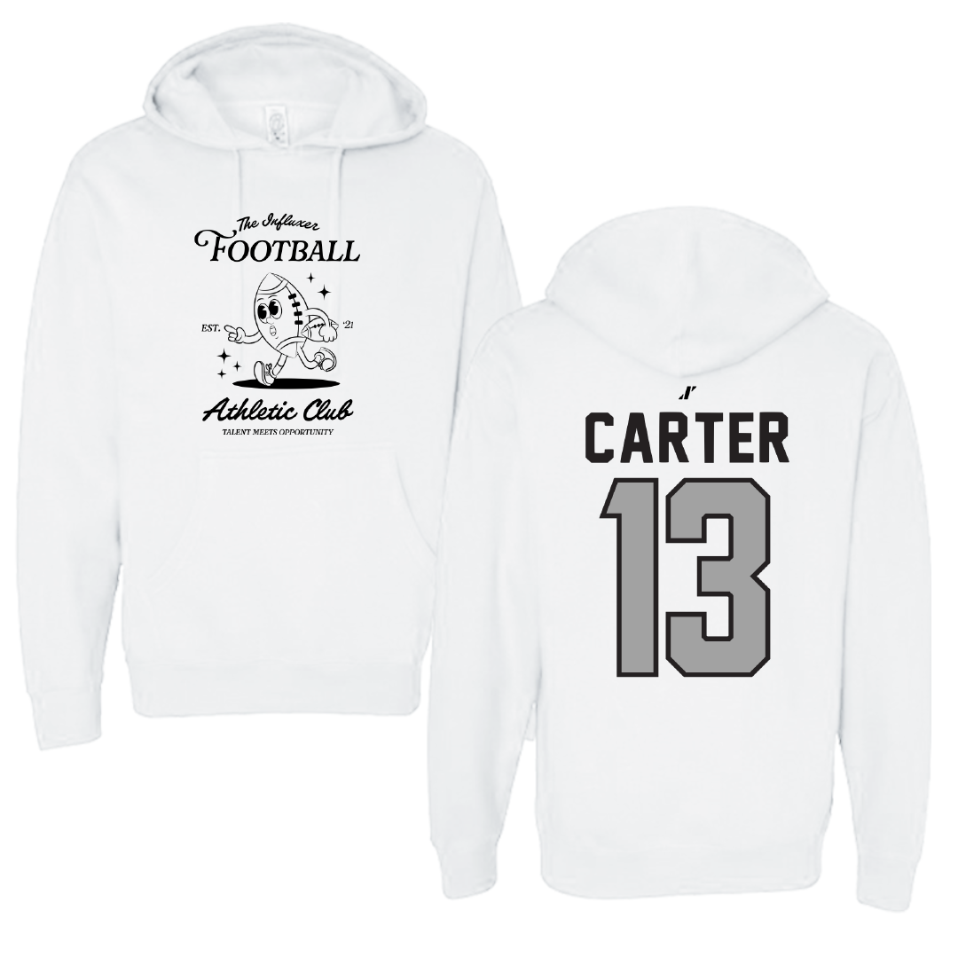Football White Influxer Athletic Club Hoodie - #13 Derek Carter