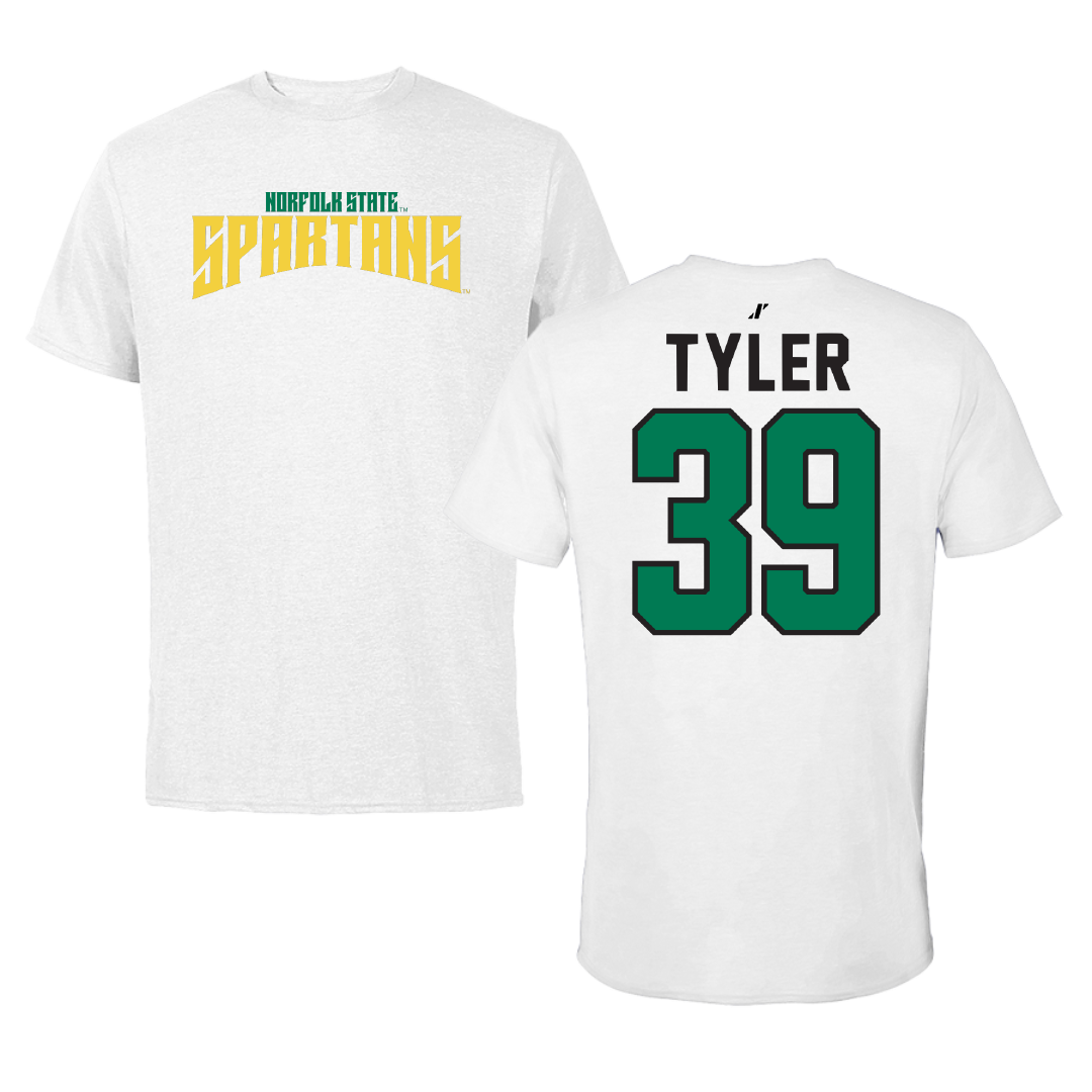 Norfolk State University Softball White Classic Performance Tee - #39 Brierra Tyler